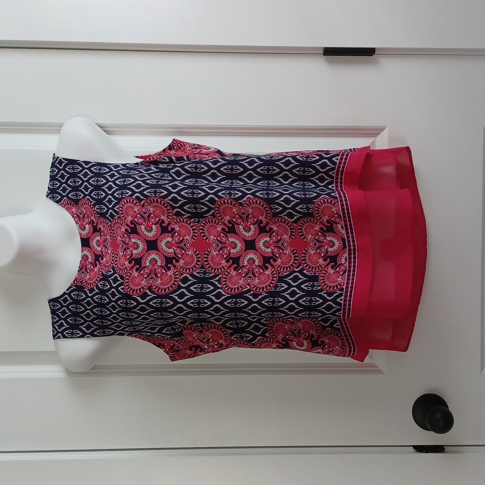 Rose & Olive medium navy/bright pink top